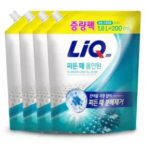 (800ml 증량팩)리큐 찌든때 올인원 1.8L+200ml 4개 일반/드럼겸용