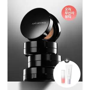 JUNGSAEMMOOL 에센셜 스킨 누더 롱웨어 쿠션(리필포함)(퍼프 2P [5,000원 본품] + 미니 세럼 글로스 #차이