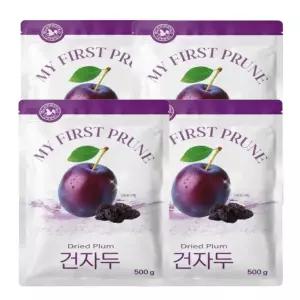 산과들에 씨를 뺀 건자두 푸룬 500g 4봉 총 2kg 대용량 미국 캘리포니아산 프리미엄