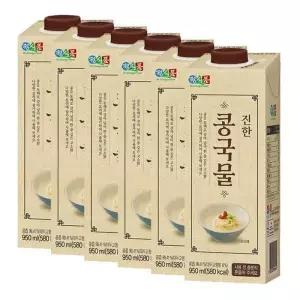 정식품 진한 콩국물 콩물 콩국수 대용량 950ml 6팩 GST