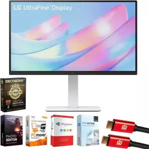 LG 27US550-W 27인치 4K 3840x2160 UHD 초미세 HDR10 IPS 보더리스 디자인 엘리트 스위트 18이 포함된 PC