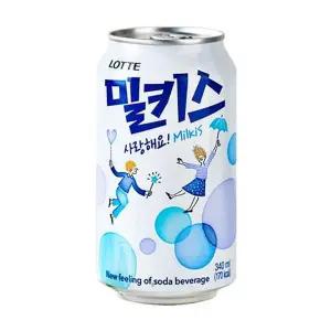 롯데칠성 ZVQ627I3 밀키스 340ml 24캔
