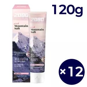 2080 퓨어 핑크솔트 치약 120g 12개