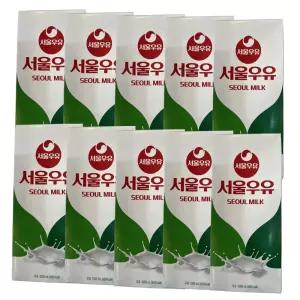 서울우유 고소한 멸균우유 1L 10팩 대용량 실온보관 국산원유 홈카페 라떼