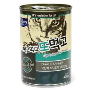 테비 먹고먹고 또먹고 캔 헤어볼 400g X12개 고양이 간식