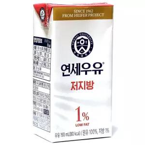 연세우유 저지방 멸균우유 190ml 24개