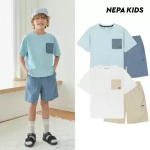 [롯데백화점]네파 에센셜 포켓 반팔 트레이닝세트 KMD5951[정상가 79,000원]