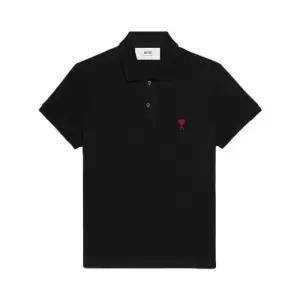 아미 로고 자수 PK 반팔 셔츠 블랙 BFUPL001 760 001 130715550