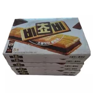 오리온 비쵸비 초코 샌드 비스킷 125g 6박스 세트 아이들 간식 홈디저트 대용량