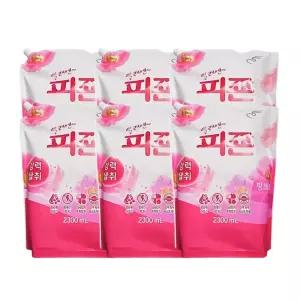 피죤 핑크로즈 섬유유연제 리필 2300ml x 6개