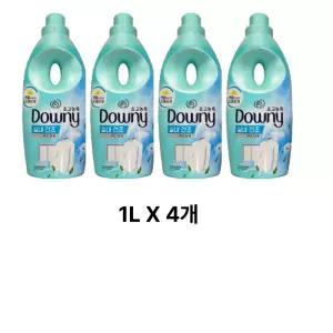 다우니 실내건조 프레시클린 초고농축 섬유유연제 본품 1L 4개