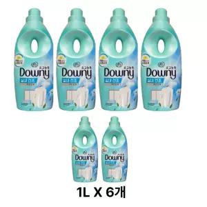 다우니 실내건조 프레시클린 초고농축 섬유유연제 본품 1L 6개