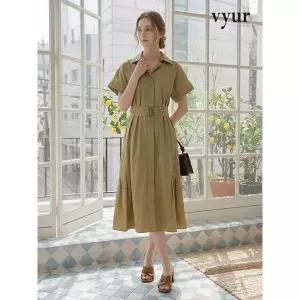 [뷰어(vyur)]아노락 핀턱 벨티드 원피스 ZNOPO504 _P421622644
