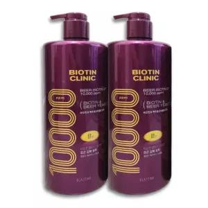 엘라스틴 비오틴클리닉 맥주효모 볼륨케어 샴푸 1000ml 2개
