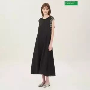 [베네통] 스트라이프 레이어 원피스 BAOPA3631_P422182679