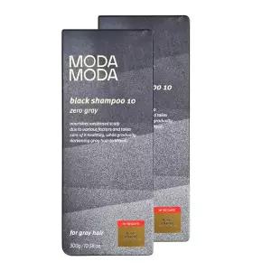 모다모다 블랙 샴푸 제로 그레이 염색 새치 300g 2개