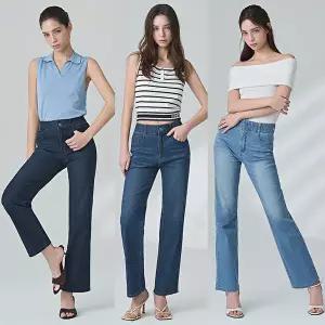 [뱅뱅]26SS 여름 여성 라이크라 스트레이트 데님 3종
