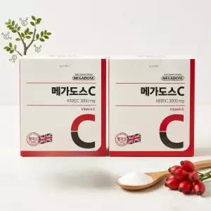 고려은단 메가도스C 비타민C 3000mg 고농축 영국산 원료 100포 2개