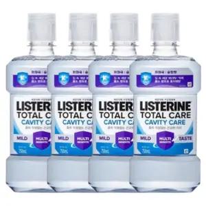 리스테린 토탈케어 캐비티케어 마일드액 750ml, 4개