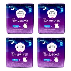 좋은느낌 New 입는 오버나이트 대형 8매X4팩 여성 입는 팬티형 생리대