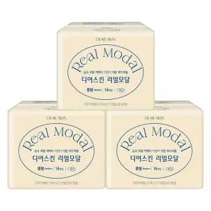 디어스킨 리얼모달 날개형, 중형, 16매, 3개