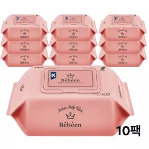 베베앙 시그니처 아기물티슈 캡형 100매 10팩