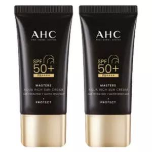 AHC 마스터즈 아쿠아 리치 선크림 SPF50+ PA++++ 30ml 2개