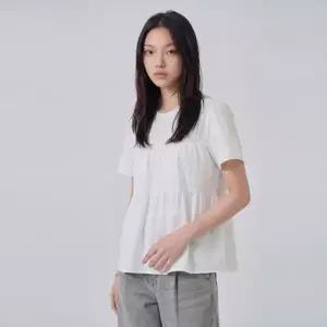 [롯데백화점]폴햄 여성 코튼 셔링 반팔 블라우스(PHG2WC2177)