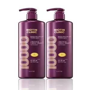 [엘지생활건강]엘라스틴 비오틴클리닉 맥주효모 볼륨케어 샴푸 1000ml 2개