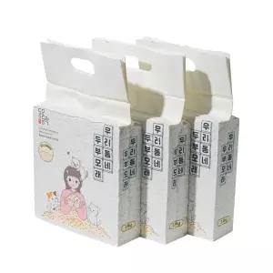 동묘동락 우리동네 두부모래 2.4kg x 6개 고양이모래 얇은입자