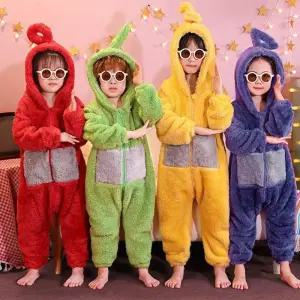 웅즈 텔레토비옷 반티 극세사 커플 졸업사진 코스튬