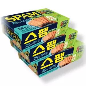 CJ 스팸 25% 라이트, 200g, 9개