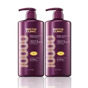 [셀러허브]엘라스틴 비오틴클리닉 맥주효모 볼륨케어 샴푸 1000ml 2EA (S49660314)