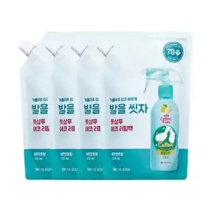 온더바디 코튼풋 발을씻자 풋샴푸 레몬향 리필 500ml x 4개