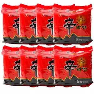 농심 신라면 120g, 40개 봉지라면 매운라면