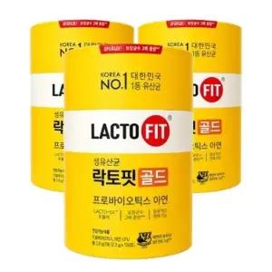 [(주)종근당건강] 종근당 락토핏 골드 생유산균 프로바이오틱스 아연 120 4개월분 3개 대용량 20억유산균