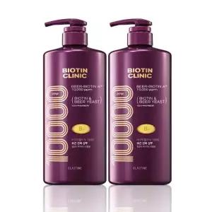 엘라스틴 비오틴클리닉 맥주효모 볼륨케어 샴푸 1000ml 2EA