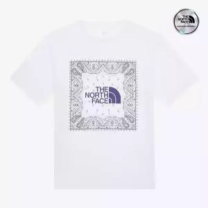 NT7UR13B 남성 반다나 반팔 티셔츠WHITE