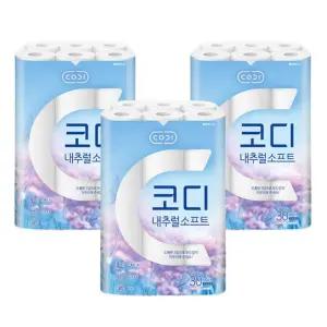 코디 3겹 내추럴소프트, 27M, 30롤, 3개