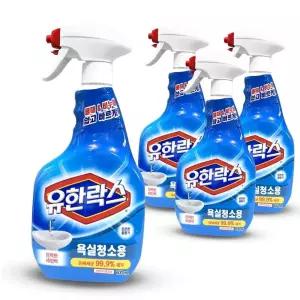 유한락스 욕실 화장실 청소용 욕실청소 세정제 600ml 4개