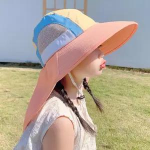 어린이 여름 넓은챙 플랩캡 1P 키즈 햇빛 모자 썬캡 그늘모자