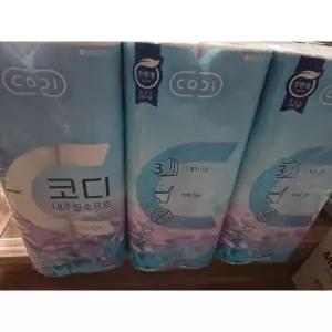 [코디] 친환경 3겹 내추럴소프트 27m 30롤 1+1 (추가 1팩, 총 3팩)