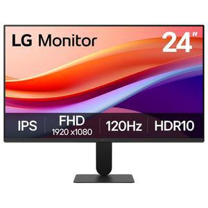LG 24U411A 24인치 HD 1920 1080 120HZ 모니터 HDR10 안전 리더 스탠드 슬림 HDMI IPS 블랙 깜박임 베이스 모드 컴퓨터