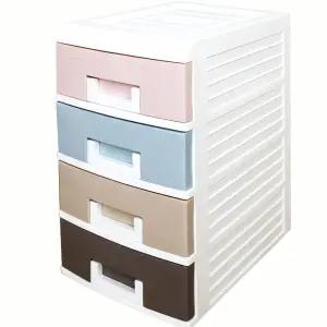 파스텔 서랍함 4단 미니 155x205x310mm 수납 상자 정리 함 가구 공간 절약