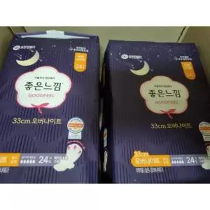 [33cm]좋은느낌 생리대 오리지널 오버나이트 24매 X 2팩