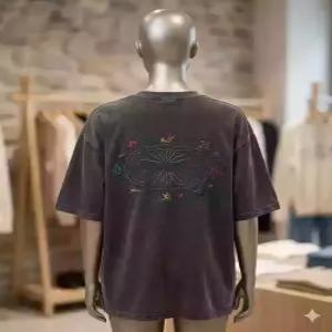 꼼빠뇨 compagno 캣 스티치 피그먼트 반팔티 스모크블랙