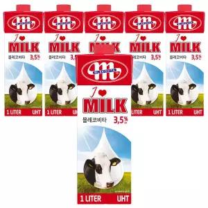 믈레코비타 수입멸균우유 아이러브밀크 1000ml 6개