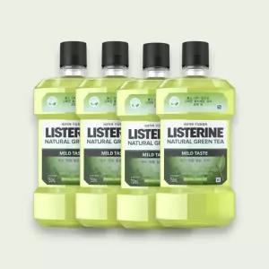 리스테린 내추럴 그린티 마일드 750ml x4