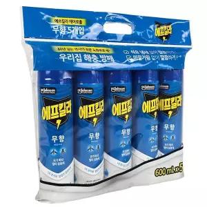 에프킬라 에어로졸 무향 600ml 5개