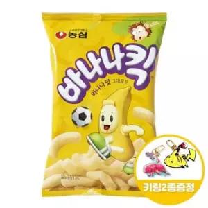 바나나맛 농심 바나나킥 75gx10개(반박스)+키링2종